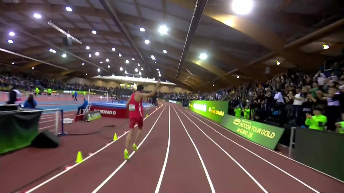 Record d'Espagne et 2e performance de la saison pour Enrique Llopis à domicile sur le 60m haies. Wilhem Belocian termine 4e de ce meeting indoor de Madrid, mais a assuré les minima pour les Mondiaux 2026 #lequipeATHLE