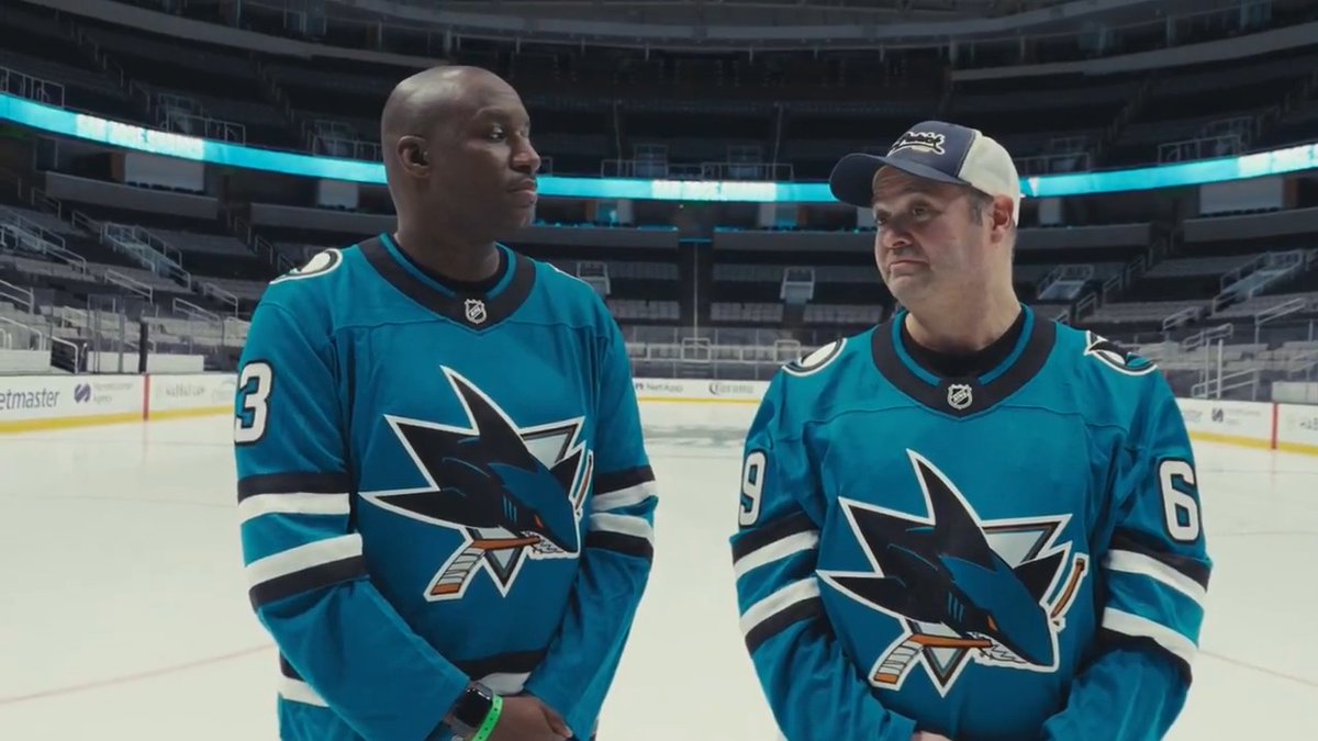 .Todd Fritz and Marvin Prince shared a special moment at the SAP Center as they remembered their fathers... well, sort of.