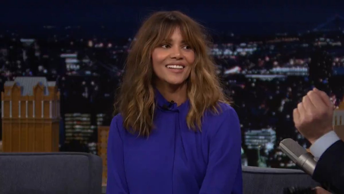 .Halle Berry is tuning in for Benito Antonio! Sunday Night Football on NBC #FallonTonight #SBLX