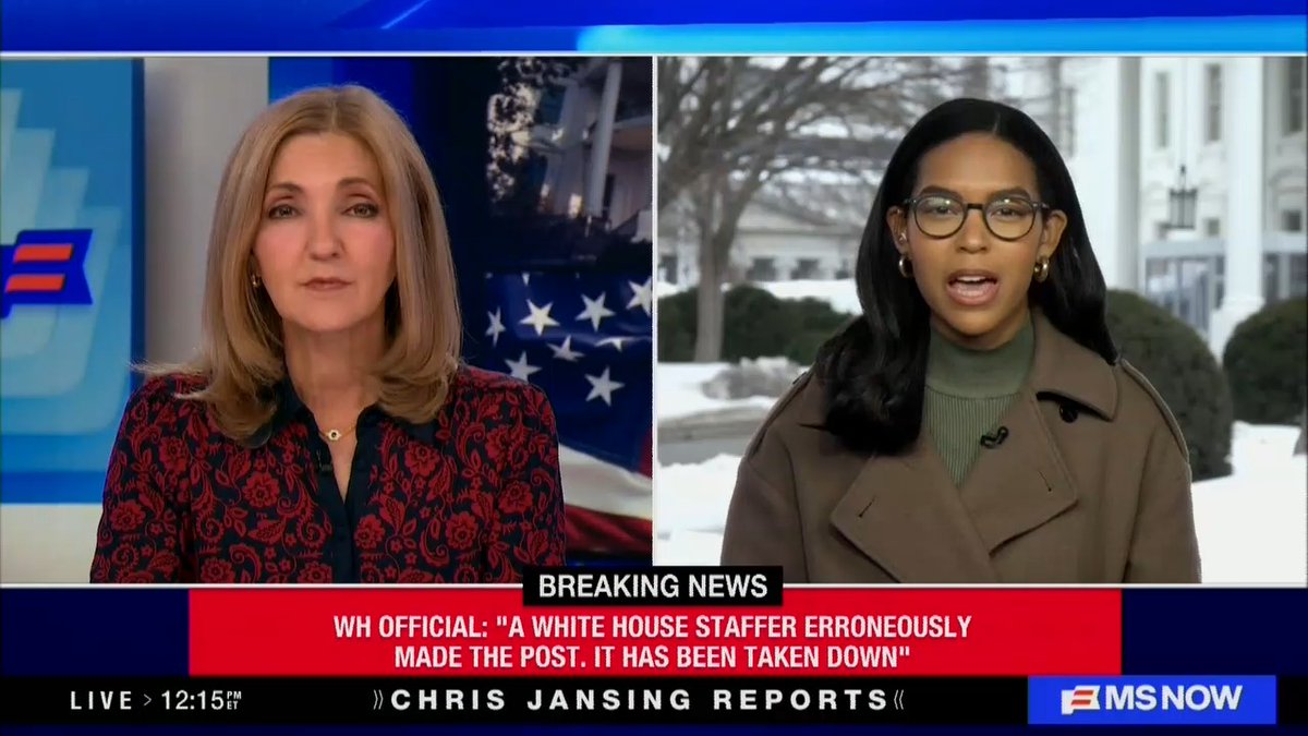Reporter: The White House is claiming that this post was erroneously made by Trump. This comes after the White House press secretary initially called the backlash to this post 'fake outrage.'