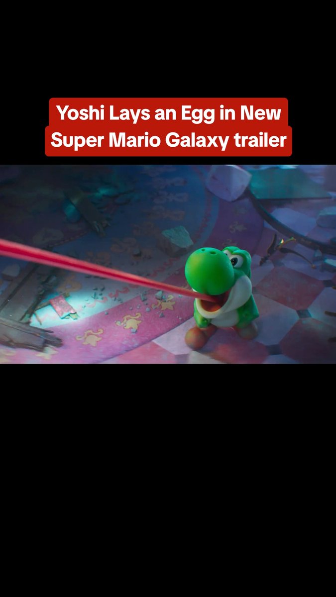 Yoshi doing Yoshi things in the new Super Mario Galaxy trailer: