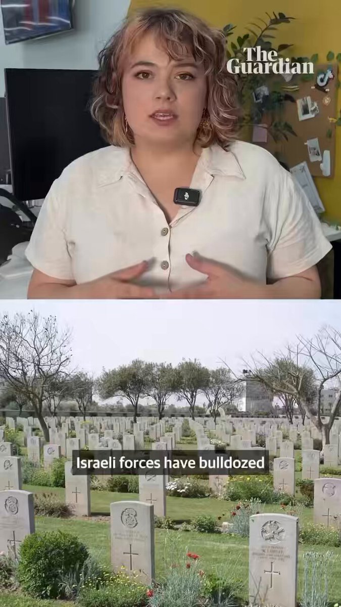 Hamas has been in power for 19 years in Gaza and the graves were protected. The jewish occupation chose to deliberately bulldoze the graves of British, Australian and other allied soldiers killed in WWI and WWII during the genocide. The West's 'ally'.
