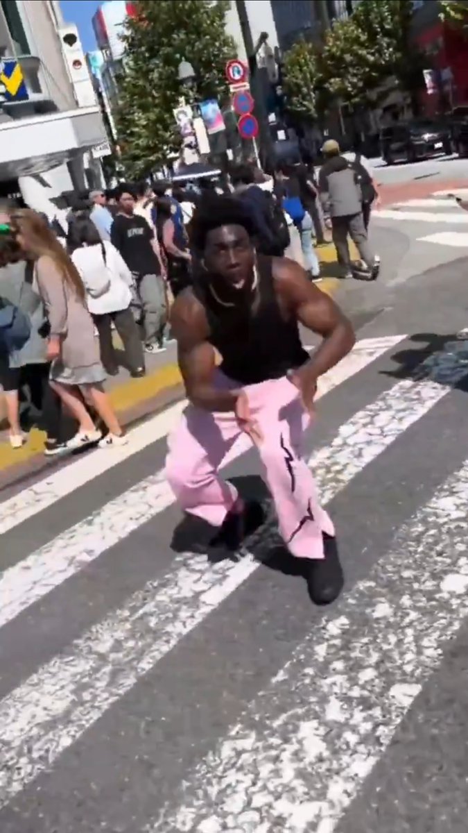 🇯🇵: Japanese are super polite & organized. In their culture, there's zero room for being a nuisance or breaking rules. Clowning like this makes them feel unsafe and on edge. What should Japanese cops do about these immigrants acting like circus m0nkeys?