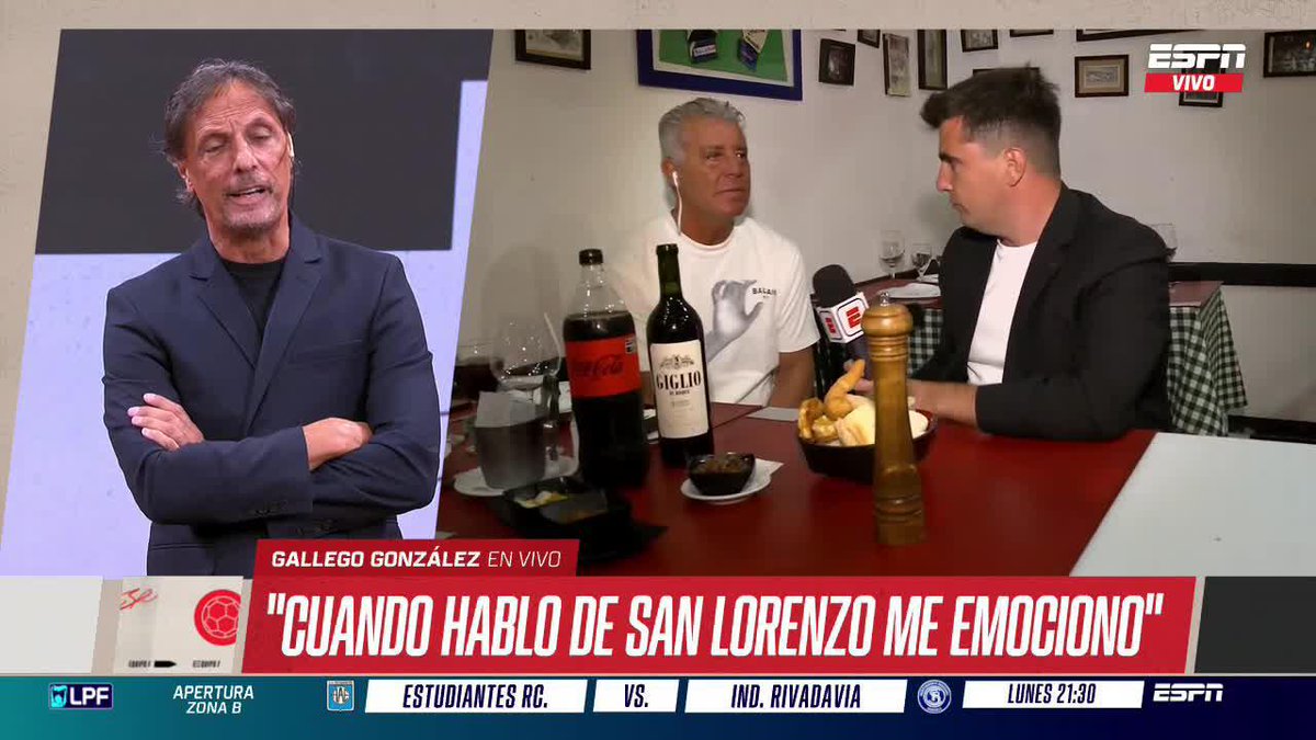 "A LA GENTE DE SAN LORENZO NO SE LE PUEDE FALLAR" El Gallego González se emocionó en la previa del Clásico ante Huracán. ▶️ Mirá #ESPNEquipoF en el Plan Premium de #DisneyPlus