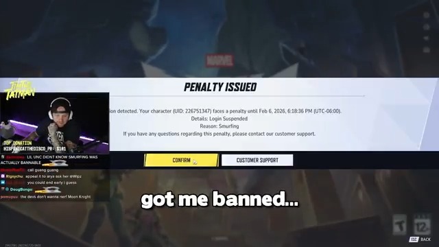 MARVEL RIVALS BANNED ME...