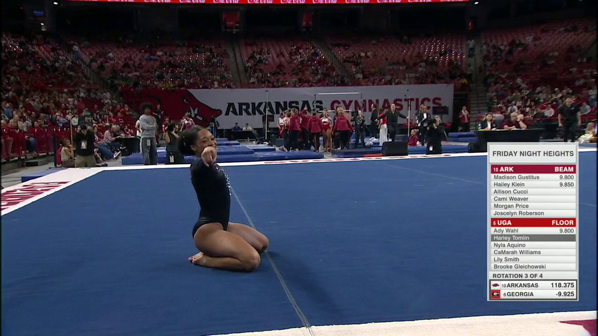 CAREER-HIGH FOR HARLEY TOMLIN ON FLOOR 🔥 Georgia Gymnastics