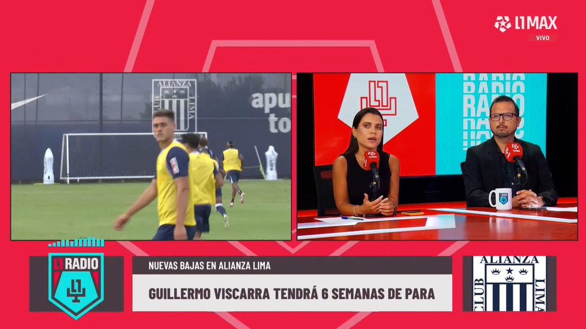 🎙️Analú: "Viscarra tiene un desgarro y será baja más o menos por seis semanas. Pavez tiene para dos semanas, Jesús Castillo dos semanas, Archimbaud igual y Gaibor está en duda para el domingo" #L1Radio 📺 Conoce cómo ver L1MAX en vivo 👉