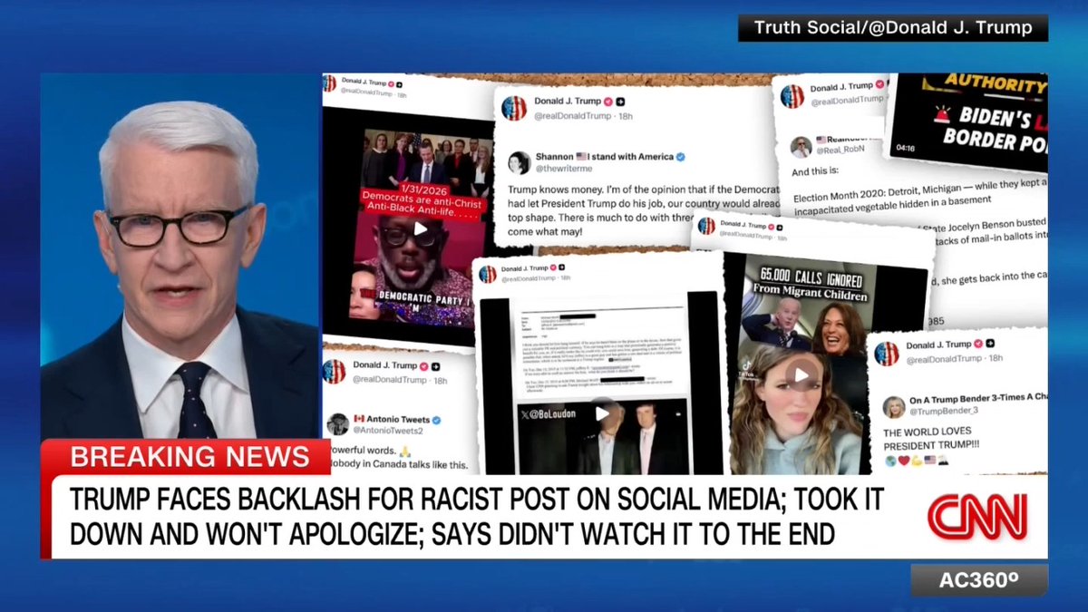 The President weighs in on the racist post on his social media page depicting the Obamas as apes. The criticism it got, including from Republicans, and the excuses The White House made before taking it down.