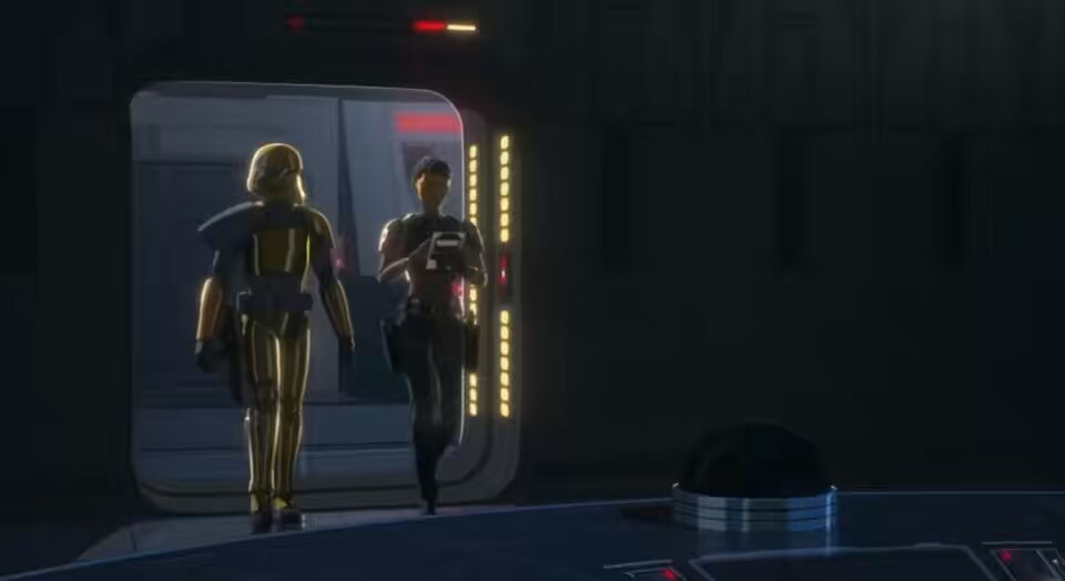This moment from Star Wars: Resistance where Kylo Ren uses The Force to make Commander Pyre and Agent Tierny draw their blasters on each other has always been incredibly memorable to me. Brilliantly showcases a rare instance where Kylo Ren actually feels both extremely intimidating and immensely powerful to those within the First Order. Wish more people talked about this show, as it gives some incredible development for the Sequel Era. Such an underrated series.