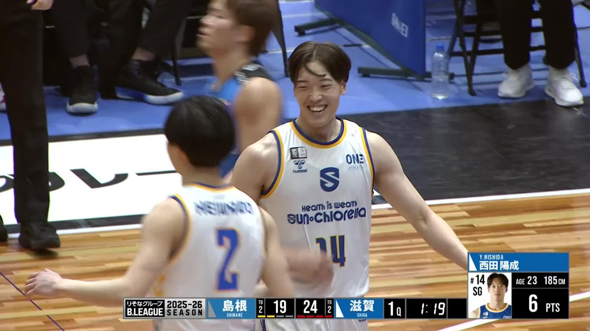 高校の後輩のパスに先輩・西田陽成も応える！ 岩下准平がBリーグ初アシスト&amp;初得点👏 滋賀レイクス SHIGA LAKES 📡バスケットLIVEで生配信中 #Bリーグ #りそなグループ