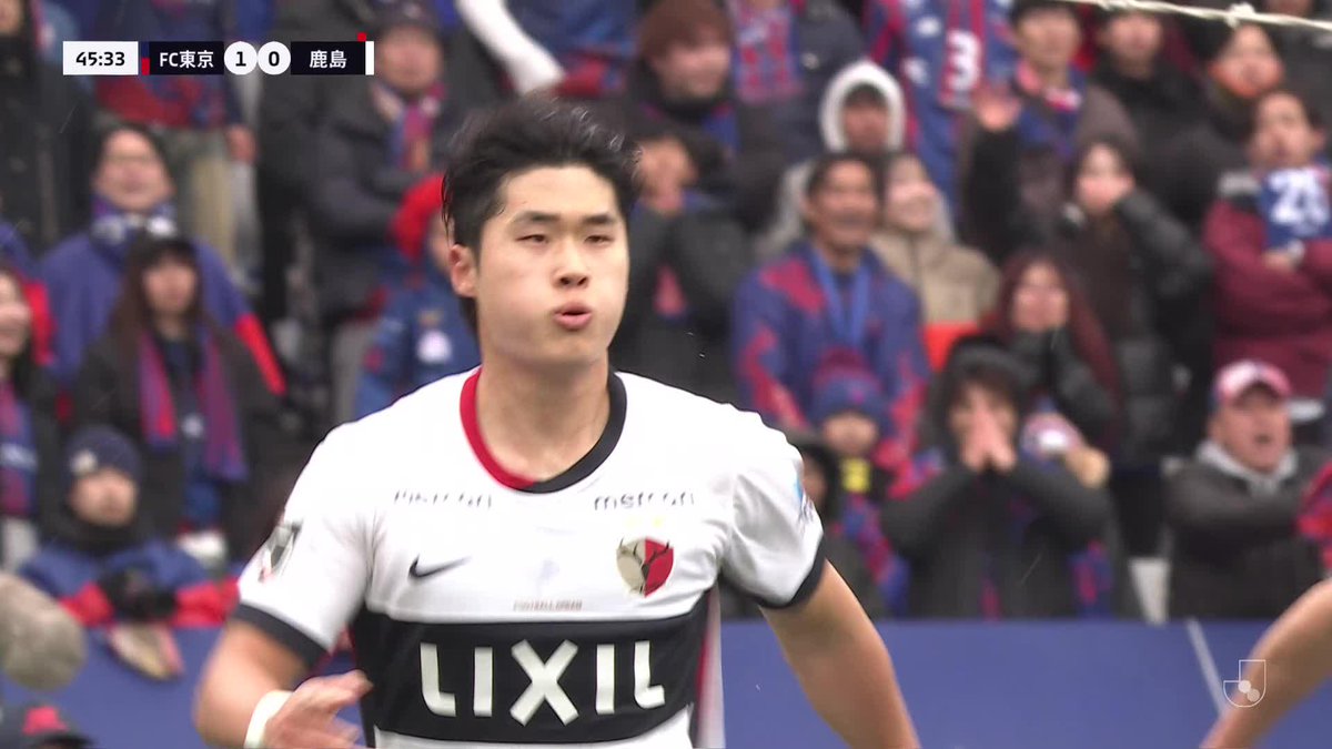 セットプレーから鹿島がすぐさま追いつく！🔥 🎦 ゴール動画 🏆 明治安田Ｊ１百年構想リーグ 地域リーグラウンド 第1節 🆚 FC東京vs鹿島 🔢 1-1 ⌚️ 45+1分 ⚽️ キム テヒョン（鹿島） #Ｊリーグ