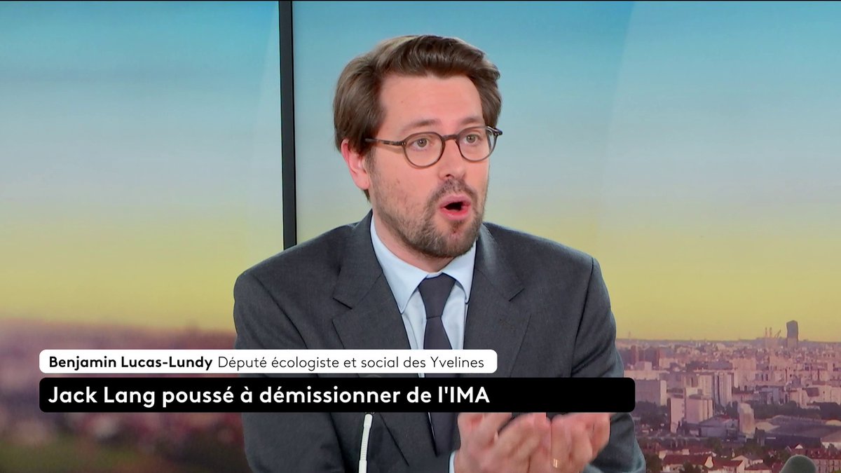 🔴 🗣 Jack Lang poussé à démissionner de l’Institut du monde arabe : "Il doit partir. J'ai été choqué de découvrir qu’il avait entretenu des relations avec quelqu'un qui avait déjà été condamné", explique Benjamin Lucas-Lundy, député écologiste et social des Yvelines. #canal16
