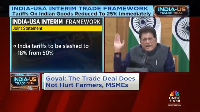 India-US Agree On Framework For Interim Deal Reporter: Has India agreed not to import Russian oil as mentioned in WH executive order? Commerce Minister Goyal: MEA will give you information on this matter #IndiaUSTrade #IndiaUSRelations #IndiaUSDeal #IndiaUSPartnership