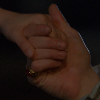 A touch of hands can be quite romantic.