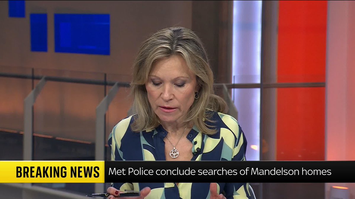 BREAKING: The Metropolitan Police say they have concluded searches on Mandelson's homes, and inquests are ongoing 📺 Sky 501, Virgin 602, Freeview 233 and YouTube