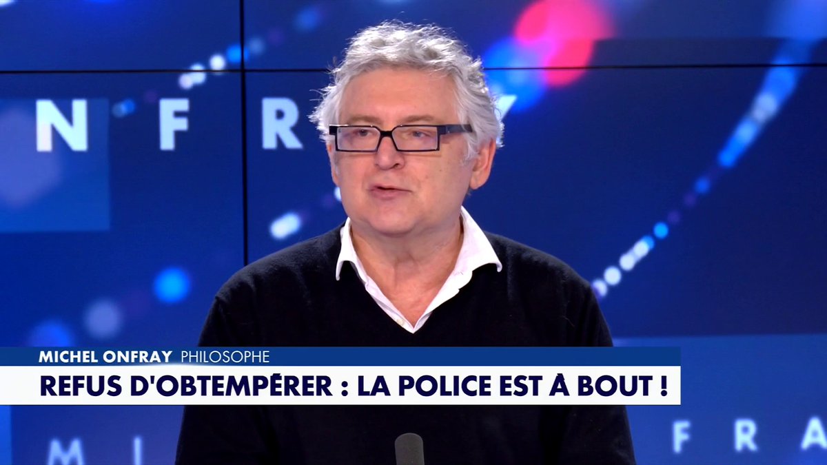 Michel Onfray, philosophe, sur le refus d'obtempérer : «Quelqu'un qui refuse de s'arrêter avoue qu'il est coupable. C'est un acte délictueux», dans #FaceAMichelOnfray