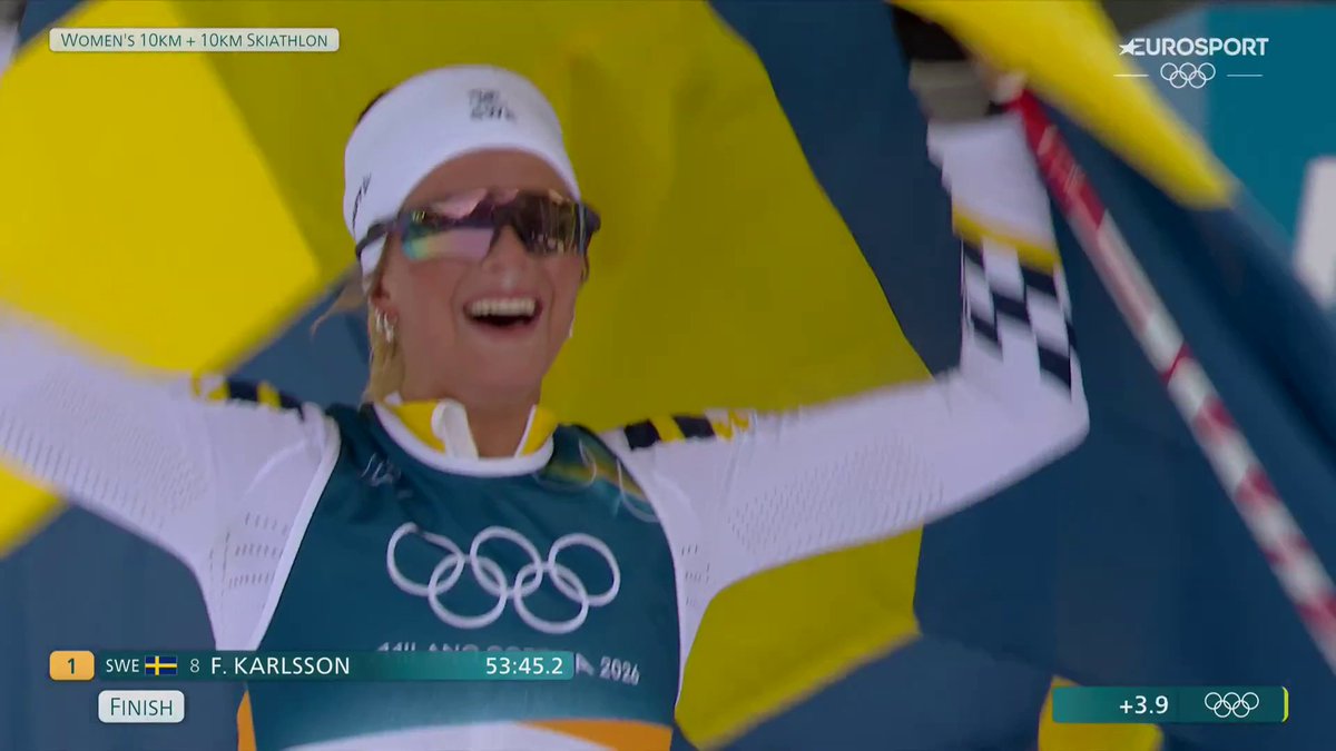 "Det är en maktdemonstration, det är en mäktig uppvisning utav Frida Karlsson!" 🥇🇸🇪 📲 Streama hela OS i Milano Cortina 2026 på HBO Max och se det bästa på Eurosport 1.