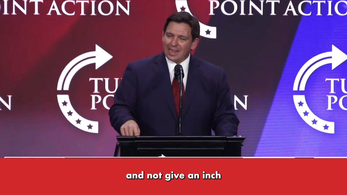 Great message from Ron DeSantis to conservatives: "You got to have courage. You got to be willing to stand in the fight and not give an inch when you're under fire."🔥