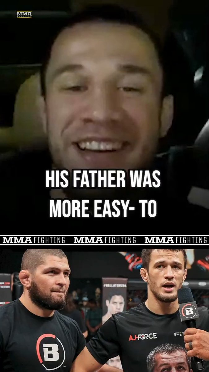 Usman Nurmagomedov says Khabib Nurmagomedov wasn’t kidding about his coaching style: “Even if we are telling him he’s trying to kill us, this is the way where we can grow. Where we can push up our limit. Honestly, I’m so happy for that." (🎥 Damon Martin)
