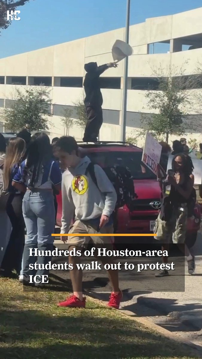 Hundreds of students at several Houston-area districts walked out of class Friday afternoon to protest the federal immigration crackdown, defying Gov. Greg Abbott's threat to punish students, their teachers and schools for disrupting the school day with political activism. 🔗