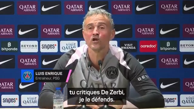 Luis Enrique termine sa conférence de presse d'avant-match par une masterclass.