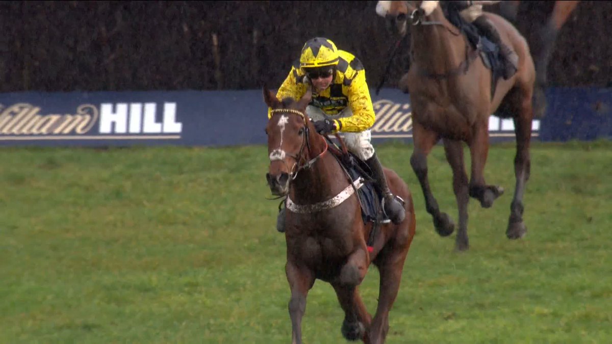 A happy but relieved Nico De Boinville 😅 Not easy conditions out there, but a great prep for the Arkle 🏇 #ITVRacing | Nico de Boinville