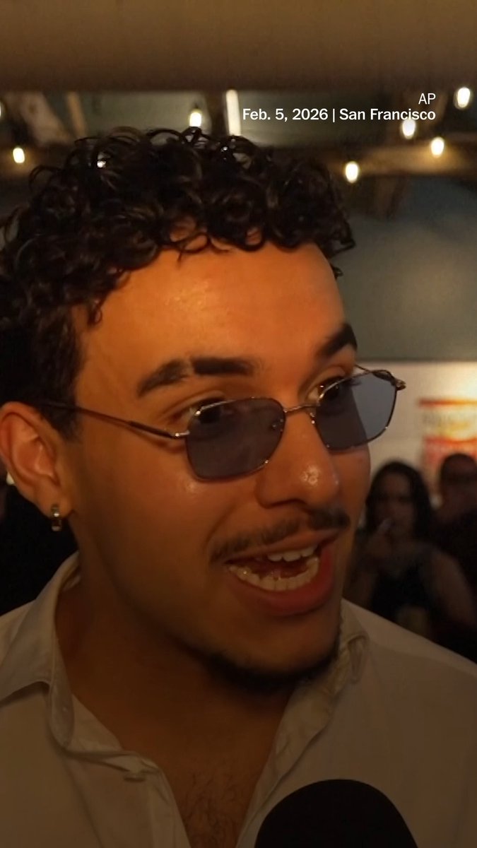 Contestants and fans celebrated Bad Bunny with a look-alike contest in San Francisco ahead of the artist's upcoming Super Bowl halftime show. Look-alike Abdul Ramirez Arroyave was crowned the winner of the contest, before singing alongside the crowd that had gathered.