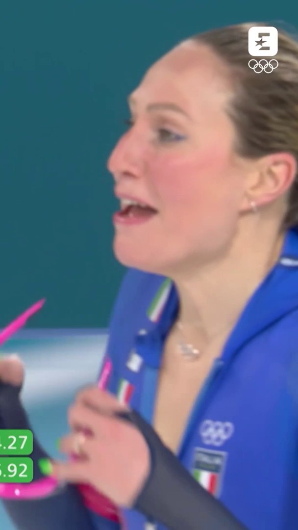 FRANCESCA COSA HAI FATTOOOOOO?! ORO IN CASA. CON RECORD OLIMPICO. Lollobrigida trionfa così nei 3000m del pattinaggio di velocità