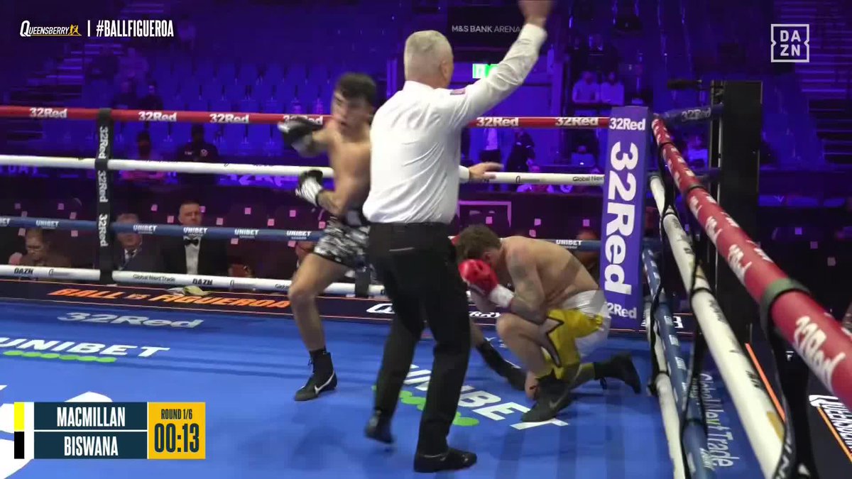 Lucas “Lights Out” Biswana lives up to his nickname 🥊 #BallFigueroa | LIVE NOW on DAZN