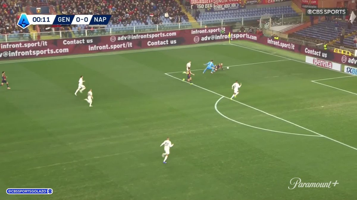 Genoa are awarded a VERY early penalty vs Napoli and Ruslan Malinovskyi scores from the spot ⚽️