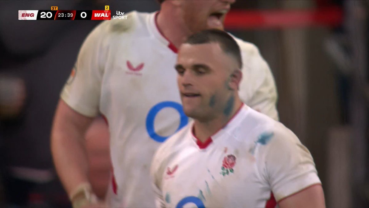 England are in complete control against 13-man Wales Ben Earl rolls over for England's third try of the afternoon