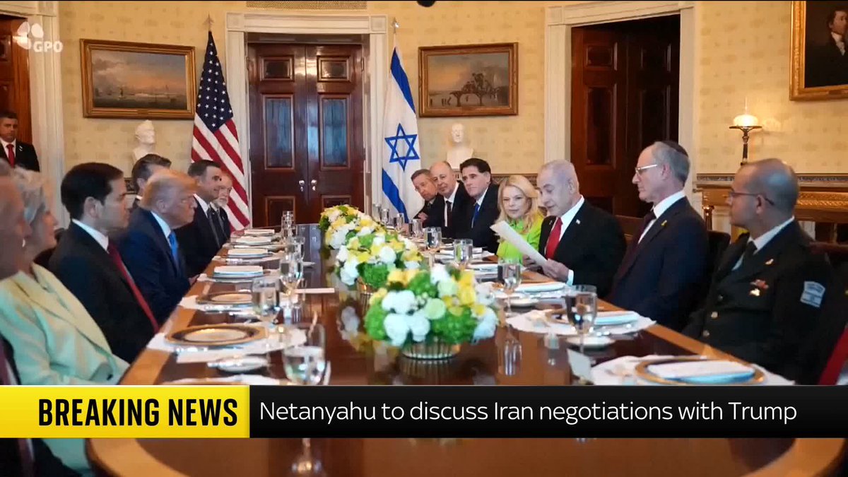 BREAKING: Benjamin Netanyahu is expected to meet with Donald Trump on Wednesday in Washington to discuss ongoing negotiations with Iran, the Israeli prime minister's office has said. Sky's @JonathanSamuels reports ⬇️ Latest 🔗 📺 Sky 501 & Virgin 602