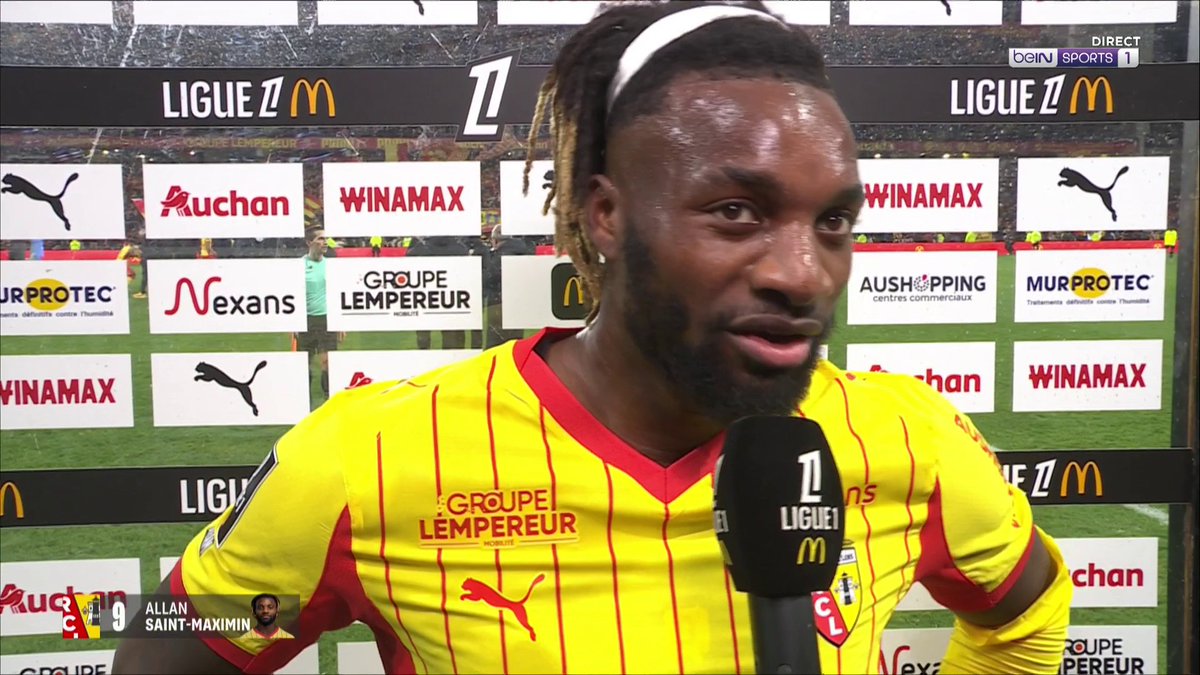 🚨 Allan Saint Maximin 🇫🇷 sur son but : « J’ai repensé à tout ce que j’ai travaillé depuis ma tendre enfance. 😅 Les contrôles de balle, fixer mon adversaire, le dribbler, et enchaîner par une frappe. » 😁 🎥 beIN SPORTS
