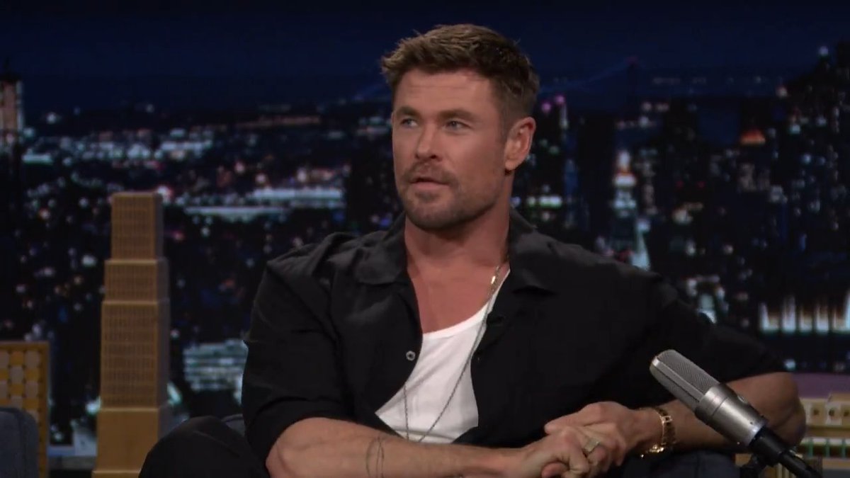 .Chris Hemsworth teases his Super Bowl ad 👀 #FallonTonight #SBLX