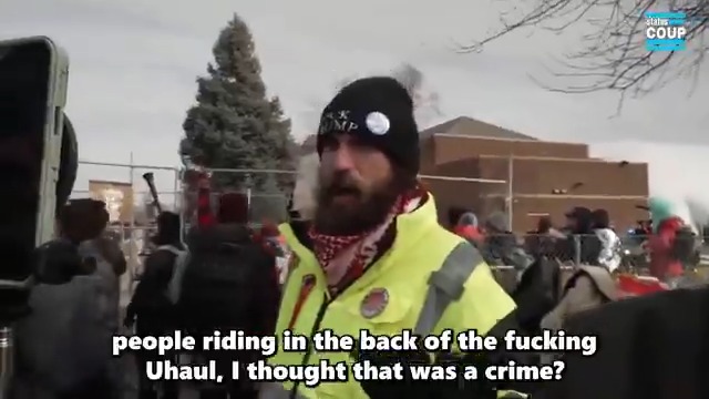"Why are they not pulling over people riding in the back of a f*cking U-Haul? I thought that was a crime? But no, they protect them." - ICE protester responds to Proud Boy Jake Lang SHOOTING paintballs and pepper spray at protesters in a drive by as police watched. LIVE NOW ⬇️