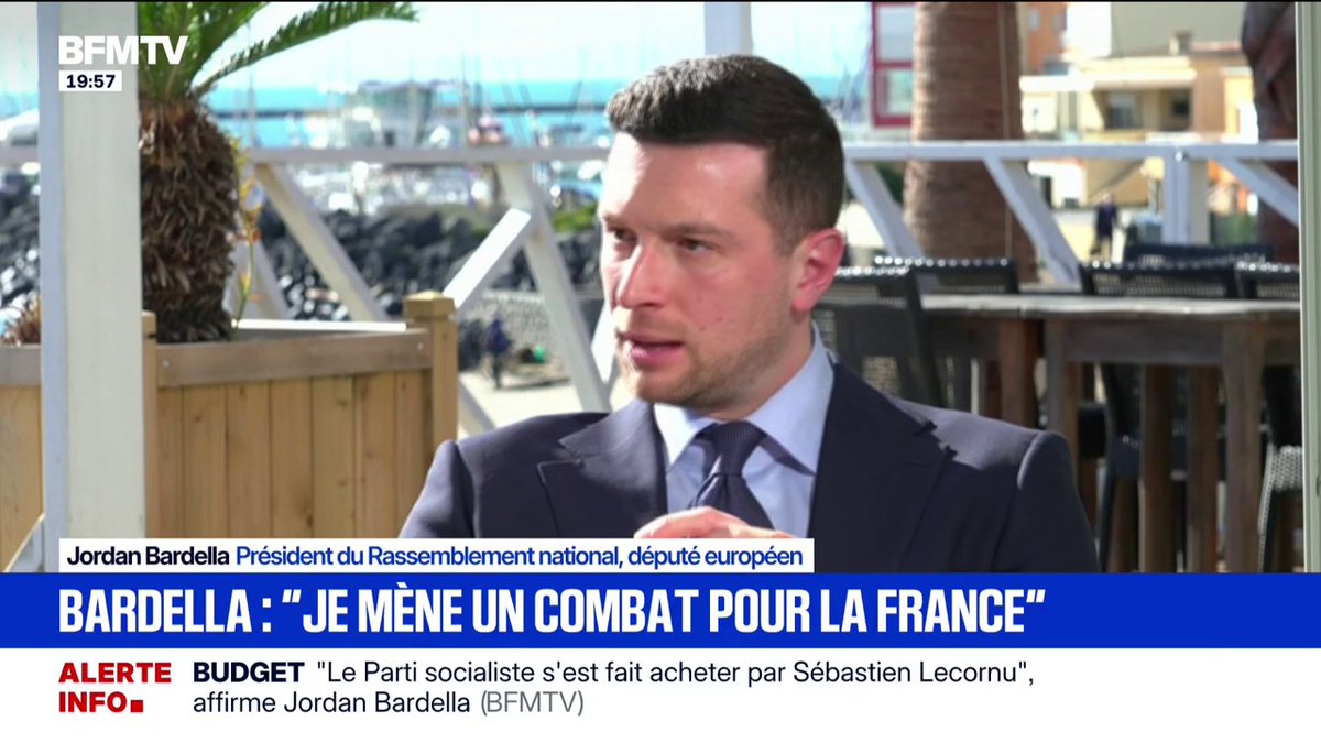 🇫🇷 FLASH | "Je lui serai toujours d'une totale loyauté", déclare Jordan Bardella à propos de Marine Le Pen. Si elle ne peut pas être candidate en 2027, Jordan Bardella devrait la remplacer mais "[elle] sera là quoi qu’il arrive".
