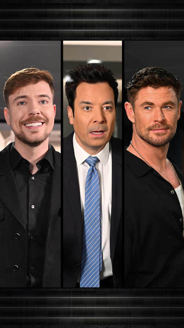 Jimmy Fallon has five minutes to lift Thor’s Mjölnir to escape MrBeast's glass box before he runs out of oxygen! Chris Hemsworth #FallonTonight