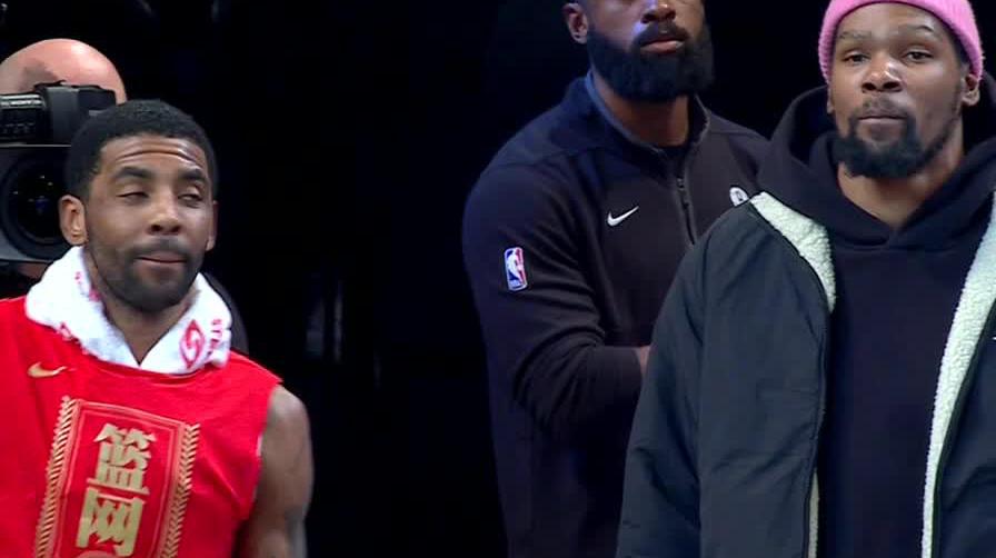 Kevin Durant and Kyrie Irving joking around in the nets bench was peak Brooklyn Nets. Miss this Duo