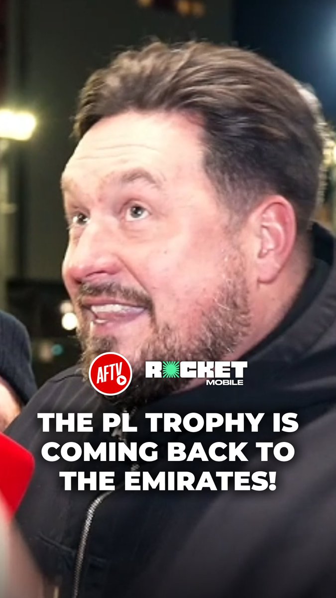 The Premier League trophy is coming back home at the Emirates! 💪 Get unlimited data, calls, and texts for just £16 a month! Switch now to Rocket Mobile 👉 #ad UK only. T&Cs apply. #FanCams