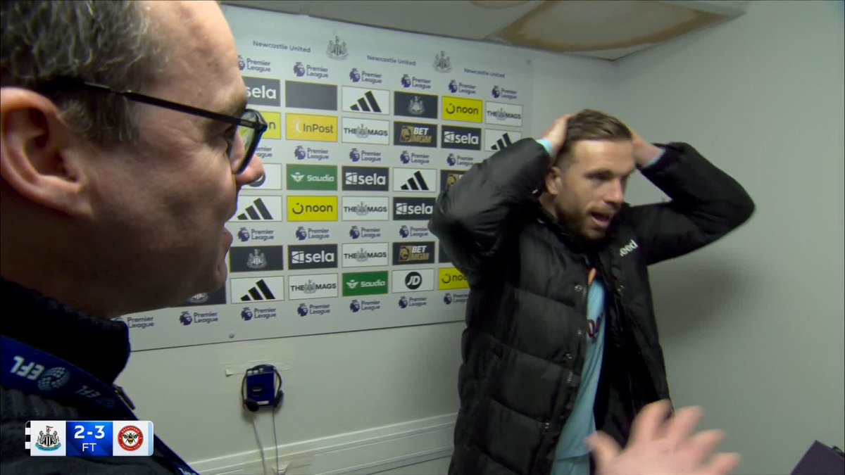 "No chance, WHO decides that?!" 😂 Jordan Henderson is in disbelief that Vitaly Janelt didn't get POTM! 😅