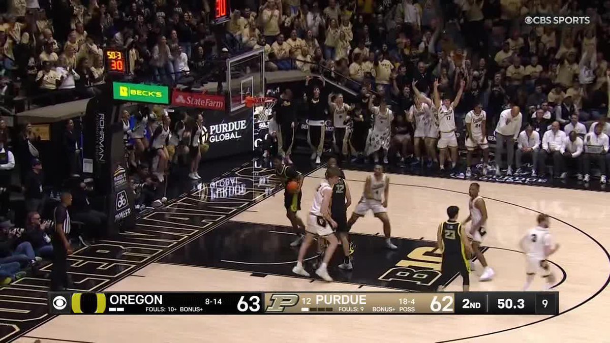 HUGE THREE FROM FLETCHER LOYER 👀 (via CBS Sports College Basketball 🏀)