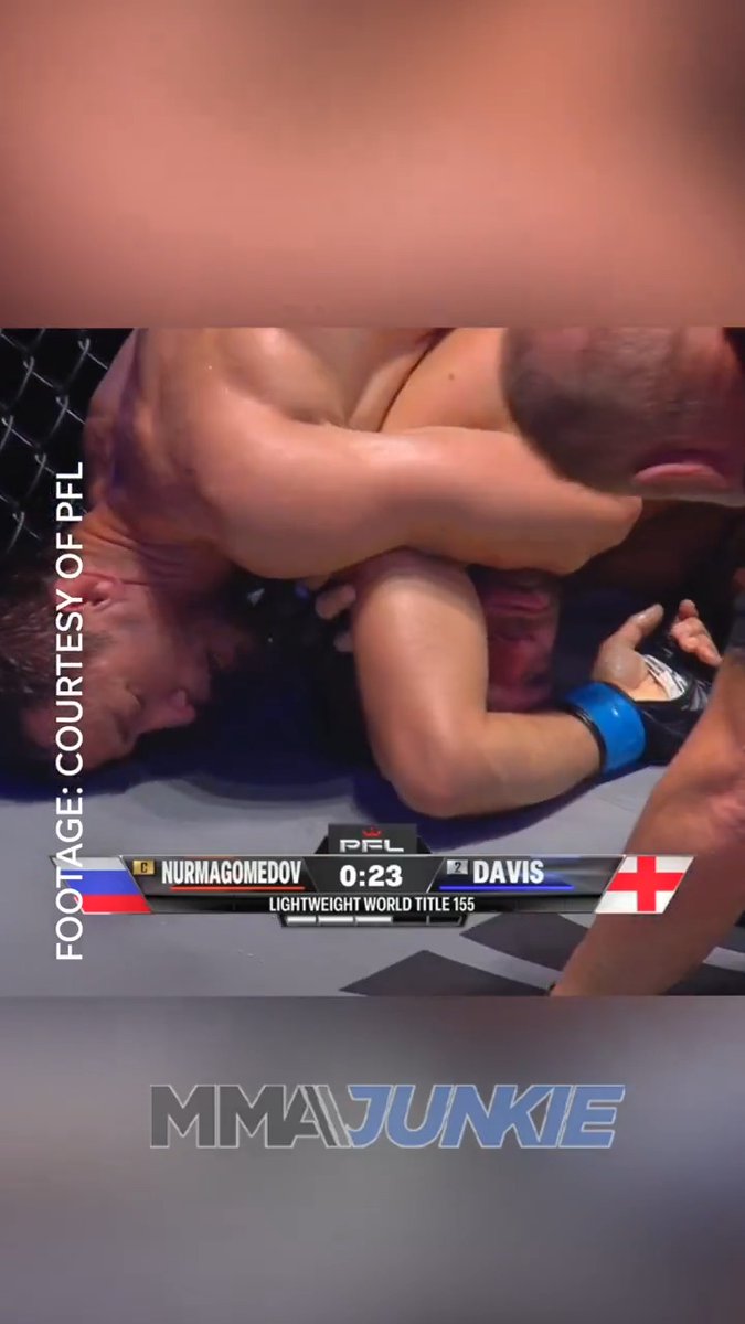 21-0! Usman Nurmagomedov lives up to his word and chokes Alfie Davis out cold to defend PFL gold at #PFLRoadtoDubai. 🎥 PFL
