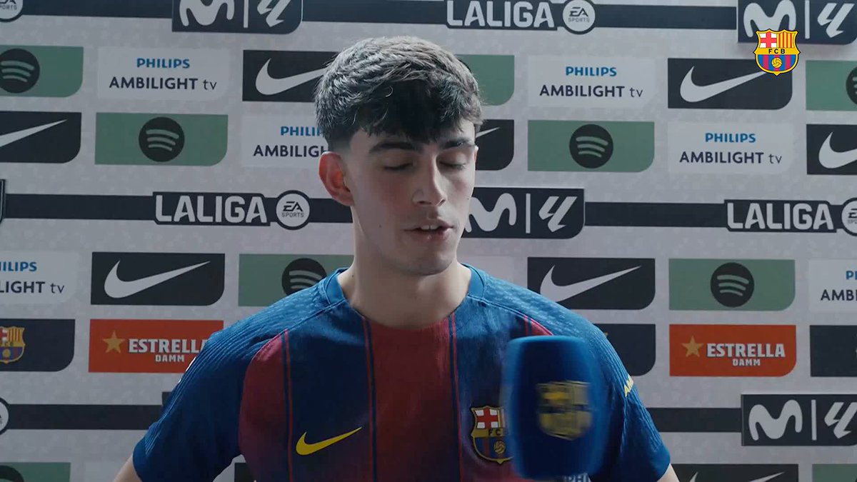 Marc Bernal després de marcar el seu primer gol amb la samarreta blaugrana 👏