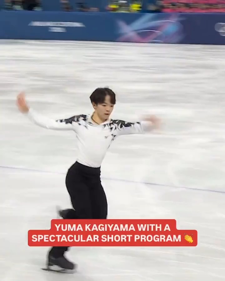 Yuma Kagiyama finishes the men’s short program in FIRST PLACE for Team Japan with a score of 108.67! 🇯🇵