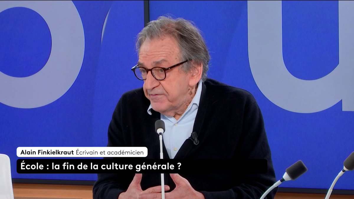 🔴 Éducation : "La “réussite pour tous” est en réalité la réussite pour personne, car elle affaiblit l’exigence scolaire et marginalise la culture générale", alerte Alain Finkielkraut, philosophe et auteur de Le cœur lourd. #LePourEtLeContre #canal16