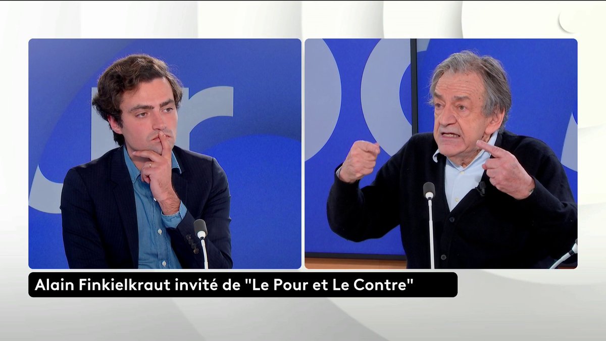 🔴 "J’ai honte de certaines positions de ministres israéliens, et c’est précisément au nom de mon attachement à Israël que je refuse de me taire", affirme Alain Finkielkraut, philosophe et auteur de Le cœur lourd. #LePourEtLeContre #canal16