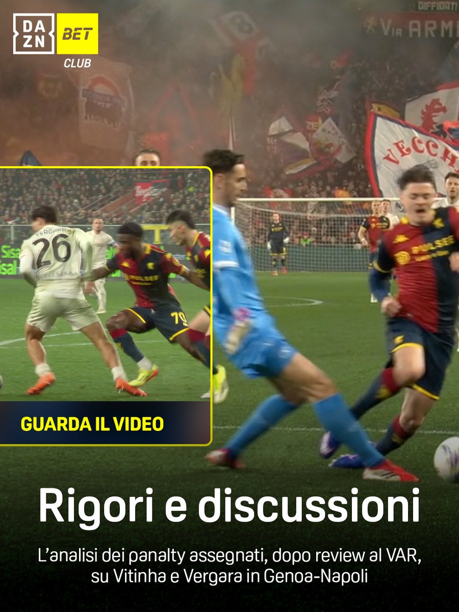 I rigori su Vitinha e Vergara 🖥️⚽👀 L'analisi degli episodi che hanno fatto discutere in #GenoaNapoli 👨‍🏫 #SerieAEnilive #DAZN #DAZNBetClub