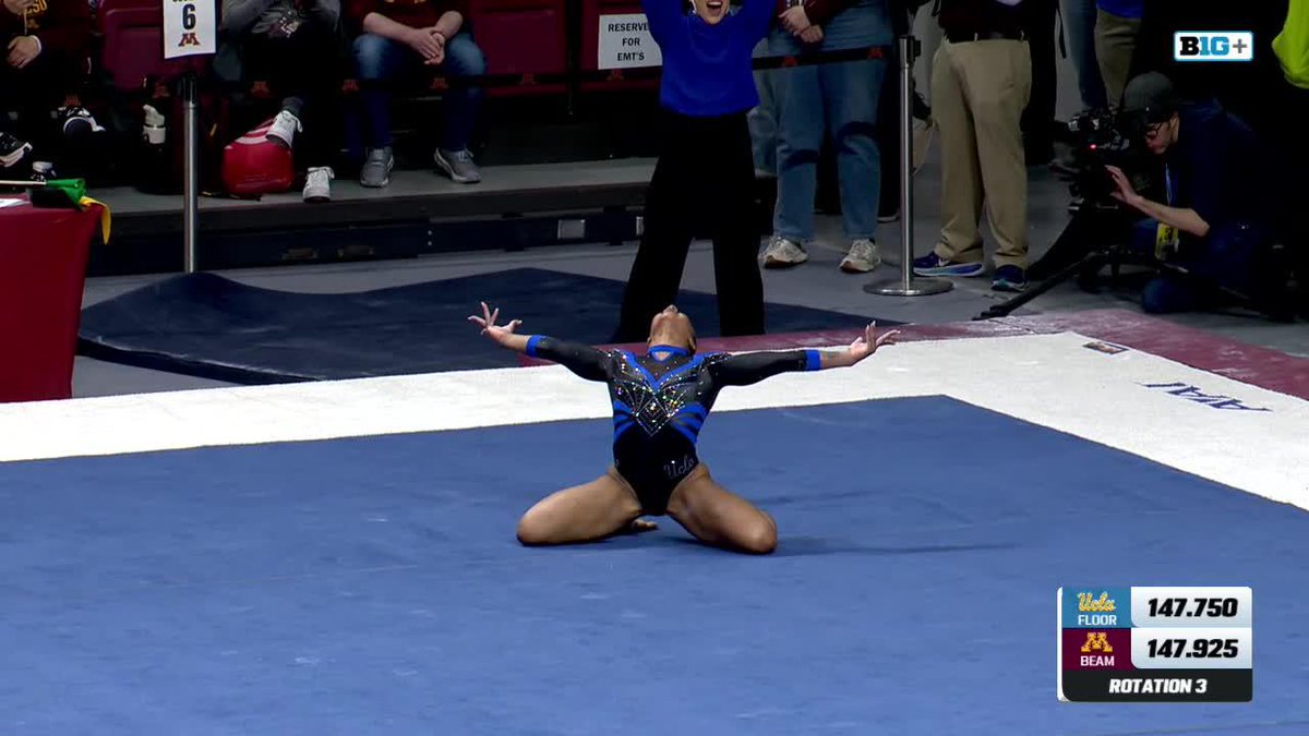 JORDAN CHILES SCORES ANOTHER 10.0 ON FLOOR 🚨 This time, she brought back her Prince routine from the '25 season Subscribe/watch on B1G+