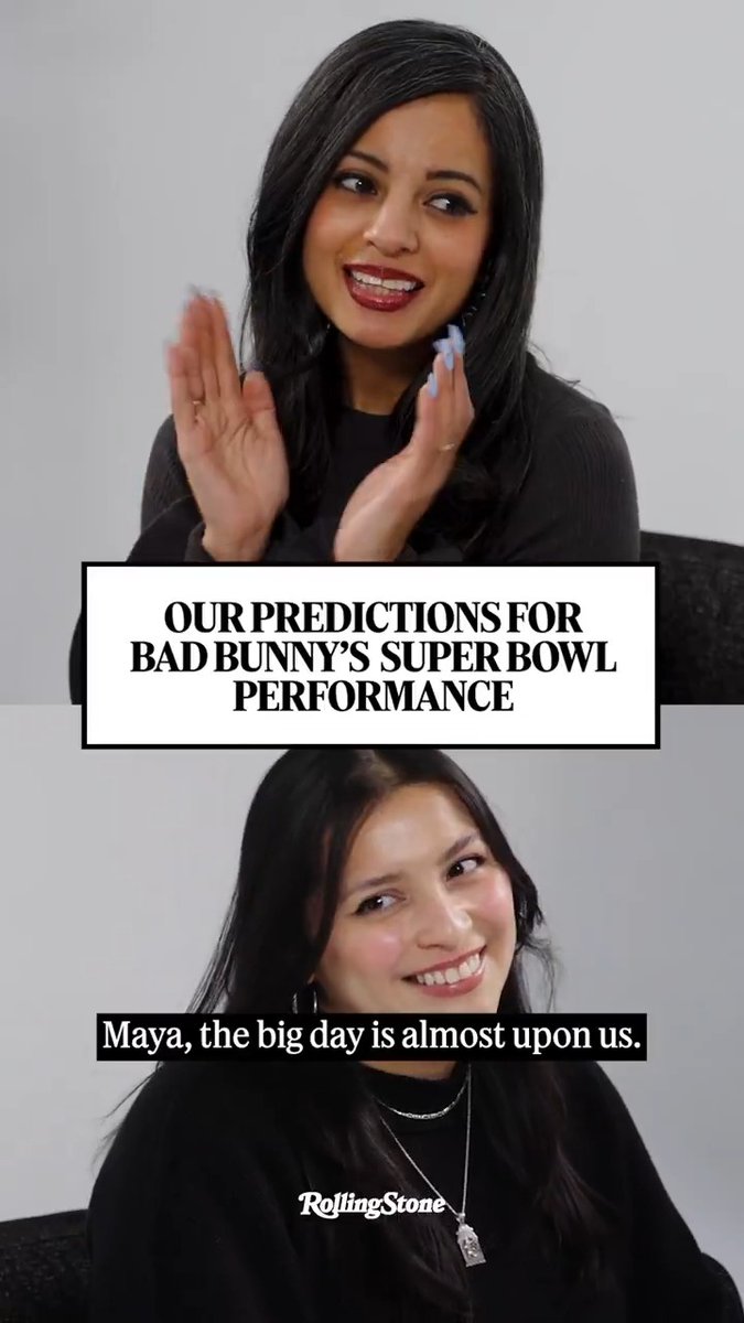 BENITO BOWL PREDICTIONS 🚨🇵🇷 First song? Special guests? Show elements? Rolling Stone's Julyssa Lopez &amp; maya georgi share their predictions for #BadBunny's epic #SuperBowl halftime show tomorrow night.