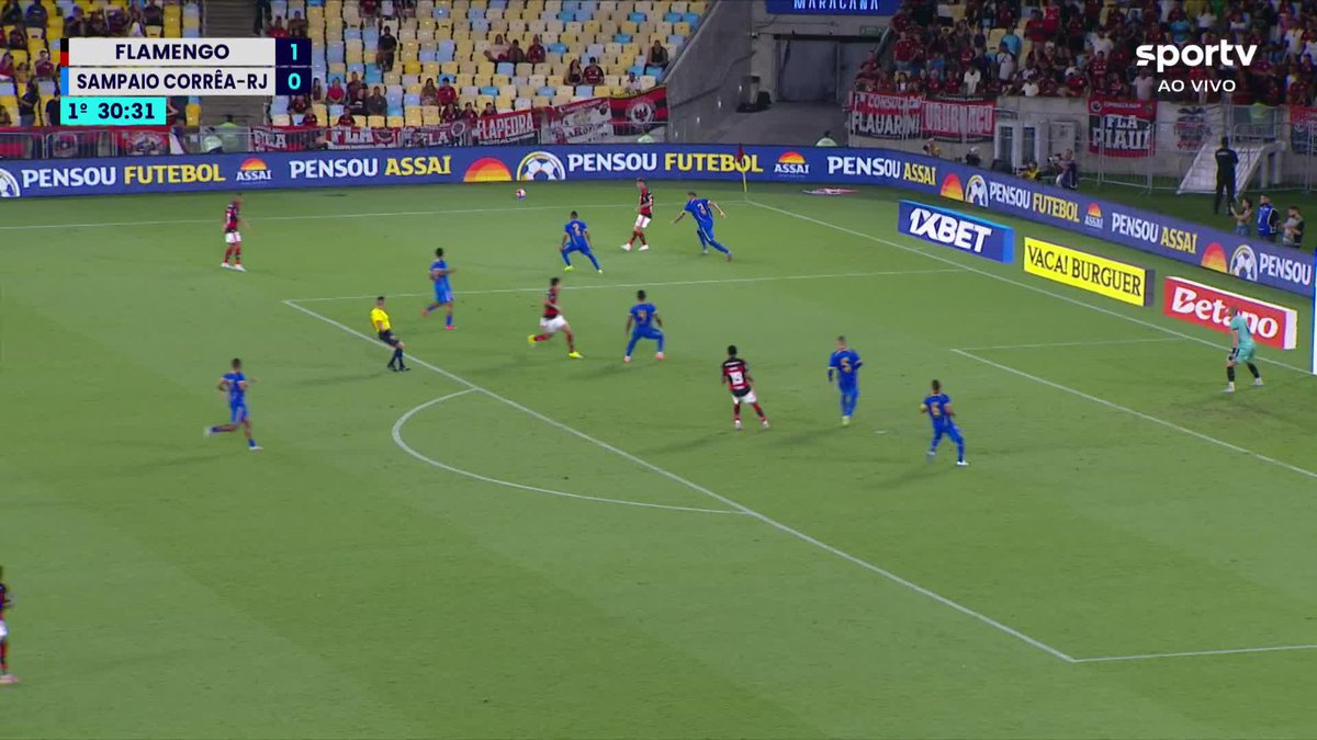 O segundo gol de Pedro. Flamengo 2x0 Sampaio Corrêa-RJ. 🎥 sportv | ge